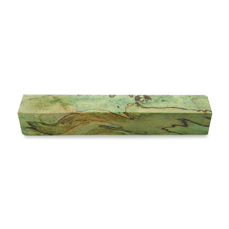 Stabilized & Dyed Spalted Tamarind Pen Blank - 3/4" x 3/4" x 5" - Color:Lime Green